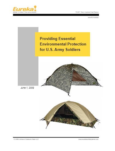 U.S. Military Surplus TCOP Combat Tent, 1 Person, Used